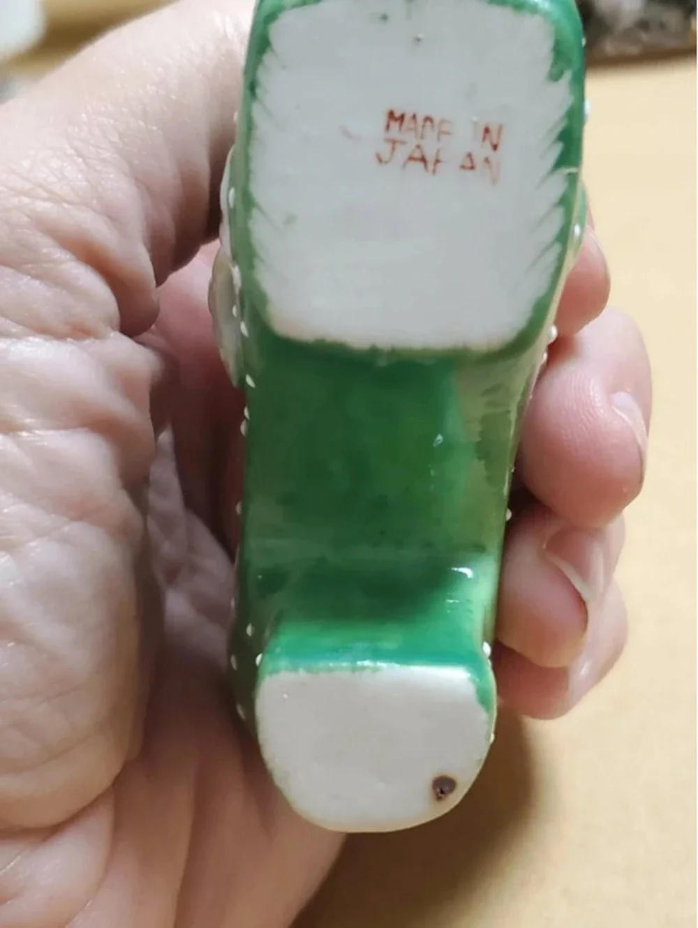 Vintage Japan Ceramic Miniature High Heel Shoe Figurine